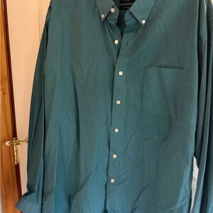 Van Heusen Turquoise Casual Button Down Shirt
